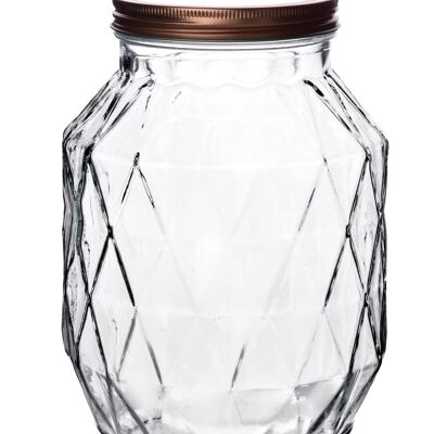 BASIC KITCHEN Diamond jar 10.5x16xh22cm