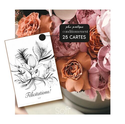 Carte Message Fleuriste - Félicitations