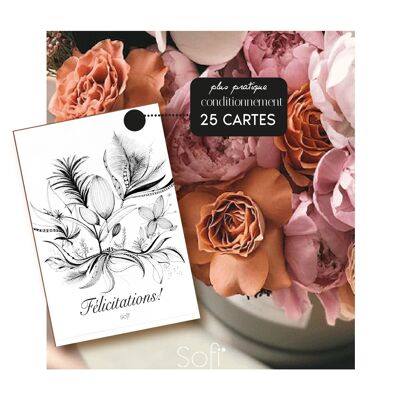 Carte Message Fleuriste - Félicitations