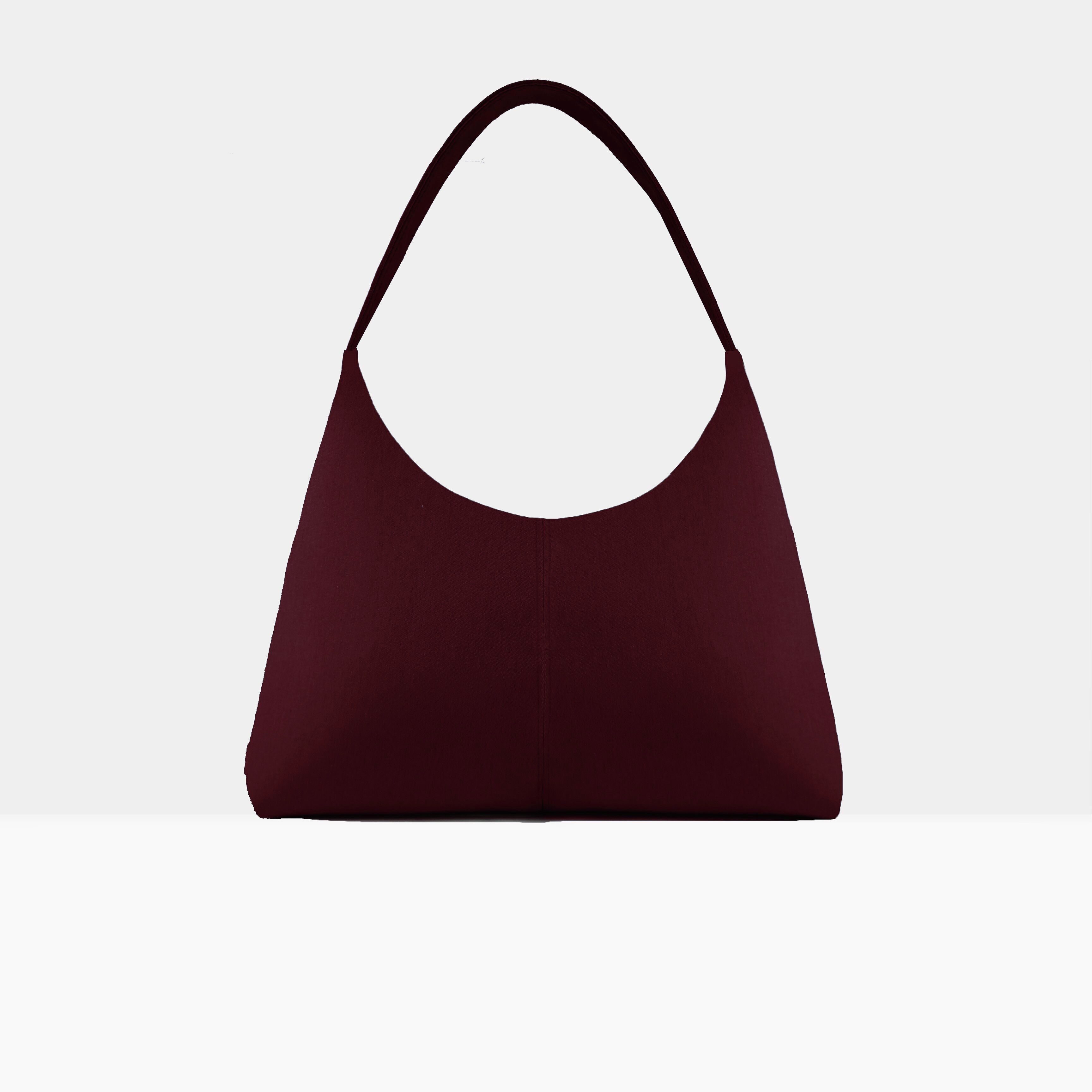 Bolso luna monocromático en burdeos, gris topo, azul marino o negro - Maxi Bea