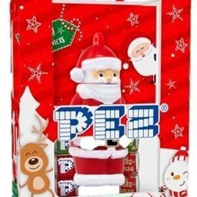 PEZ - Weihnachtspackung 34G: 1 Weihnachtsmann-Spender + 4 Nachfüllpackungen (2x Mandarine & 2 Kekse)