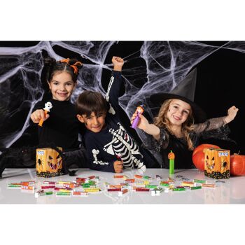 PEZ Boîte au Design Halloween de 50 Recharges de Bonbons Fruits 5 Parfums 2
