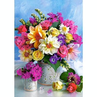 Diamond Painting A vase with flowers, 40x60 cm,Square Drills
