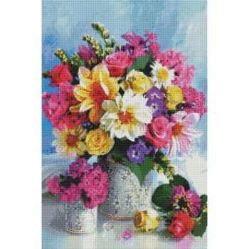 Diamond Painting Un vase avec des fleurs, 40x60 cm,Forets carrés 2