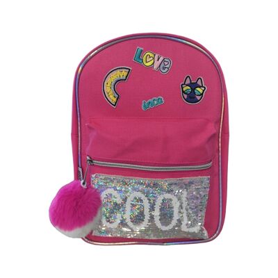 Canvas children's backpack with zipper 3 models