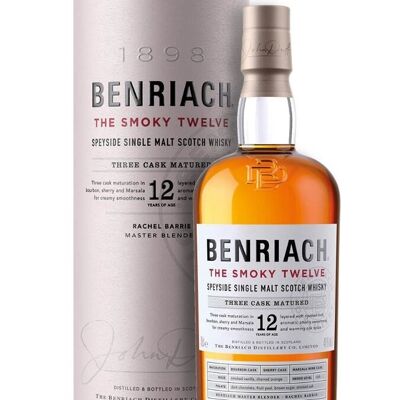 Benriach - The Smoky Twelve Scotch Whisky - 12 anni - Scatola metallica