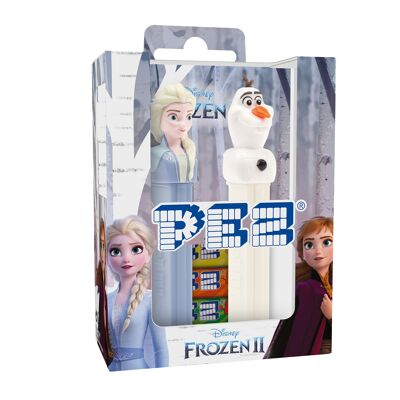 PEZ – Frozen2 Lizenziertes Doppelpack – Einzigartige Kombination aus Bonbons und Spender mit Fruchtgeschmack – Enthält 2 PEZ-Spender + 4 Bonbon-Nachfüllpackungen mit zufälligen Charakteren