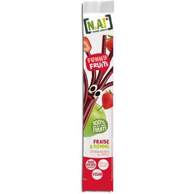 ¡N / A! Nature Addict Funny Fruits Fresa - 100% hecho de fruta sin azúcares añadidos, edulcorantes o conservantes