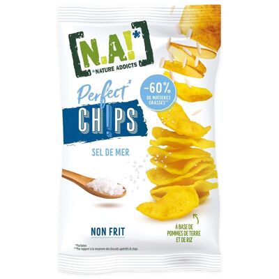 N / A! Nature Addicts - 12 Sachets of 65 gr Perfect Chips Sea Salt - Based on Potato and Rice - For an ultra crunchy Aperitif