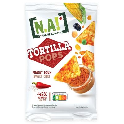 NA! NATURE ADDICTS Tortillas Pop Piment Doux Soufflées à Base de Maïs/Légumineuses 80 g