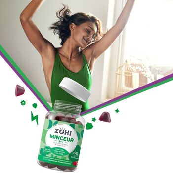 Zohi - Complément Alimentaire Minceur - 60 gummies de fruits goût Framboise Pamplemousse - Pilulier 30 jours 180g 5