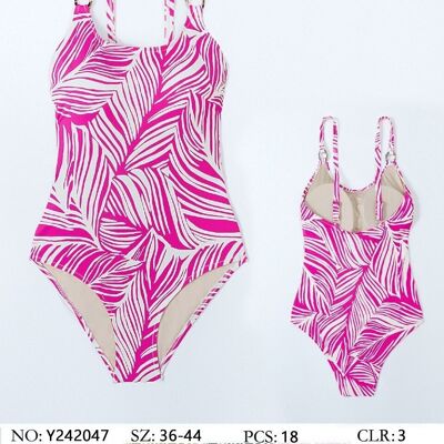 Contrast leaves swimsuit
