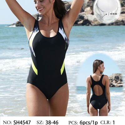 Sports swimsuit with side detail