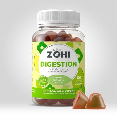 Zohi - Integratore Alimentare Digestivo, Profumo Mela Limone, Portapillole 30 giorni 180g