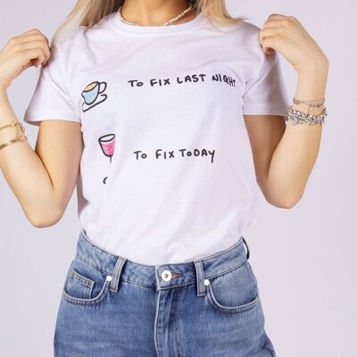 T-Shirt "Fix"__XS / Bianco