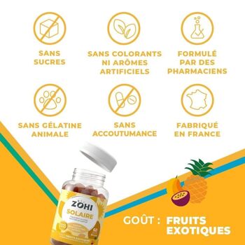 Zohi - Complément Alimentaire Solaire parfum fruits exotiques, Pilulier 30 jours 180g 3