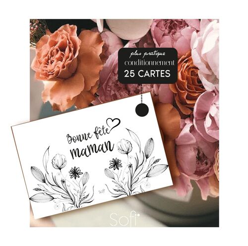 Carte message Fleuriste - Bonne fête maman