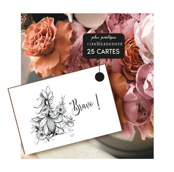 Carte message Fleuriste - Bravo ! 1