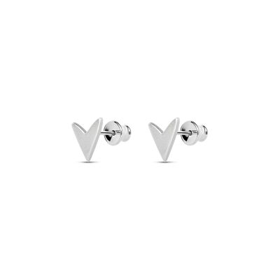 Love Stud Earrings Silver