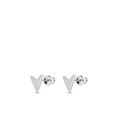 Love Stud Earrings Silver