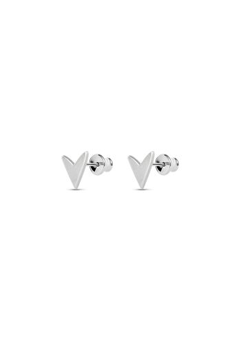 Boucles D'Oreilles Tige Amour Argent 5