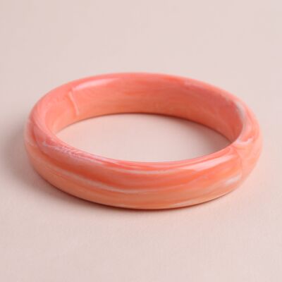 Pulsera Grande de Acetato - Coral