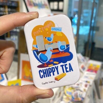 Chippy tea fridge magnet