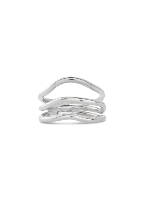 Reef Break Wave Ring Silver