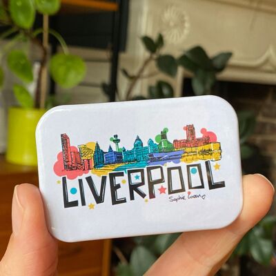 Kühlschrankmagnet am Wasser von Liverpool