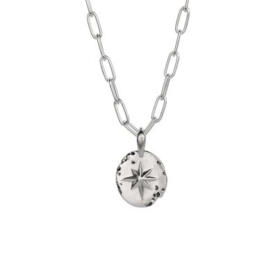 Collana con graffetta e sigillo stellare in argento