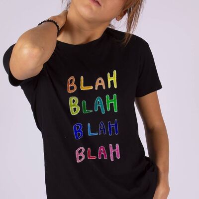 T-Shirt "Blah"__L / Nero