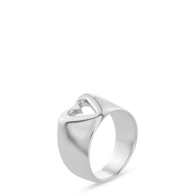 Glam Heart Ring Silver