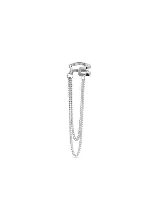 Revolve Ear Cuff Silver