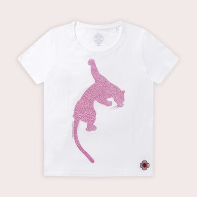 T-shirt bianca a collo aperto Sauvage Inspiration