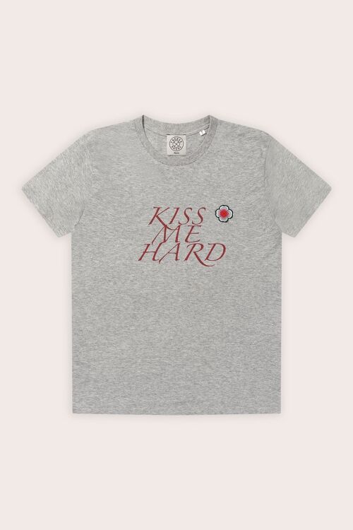 T-shirt gris chiné Kiss Me Hard
