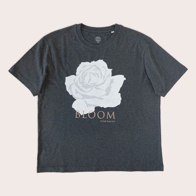 T-shirt gris anthracite Oscar la rose - blanche