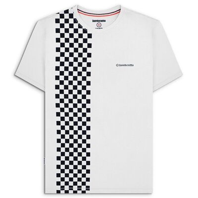 Zweifarbiges Streifen-T-Shirt Weiß SS24