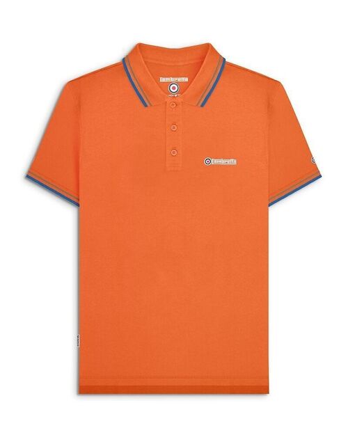 Twin Tipped Polo Burnt Orange (Khaki/Vallarta Blue) SS24