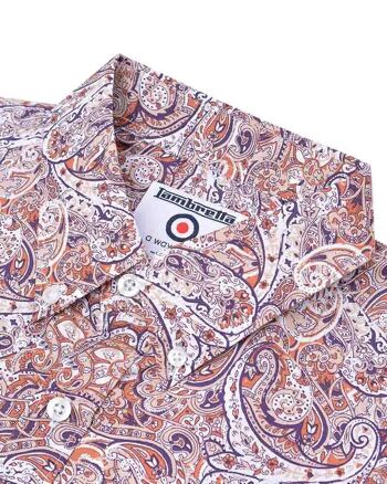 Chemise SS Paisley Rouille/Blanc SS24 3