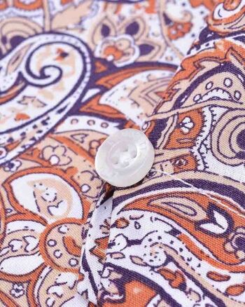 Chemise SS Paisley Rouille/Blanc SS24 6