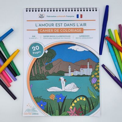 Livre de Coloriages pour adultes, L'amour est dans l'air