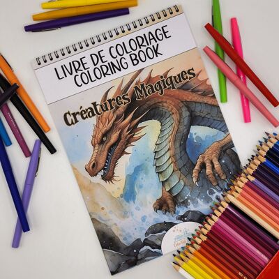 Coloring book for adults, Magical creatures