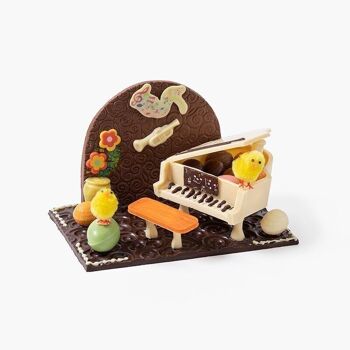 Petit Piano en Chocolat - Figurine "musique" en chocolat pour Pâques