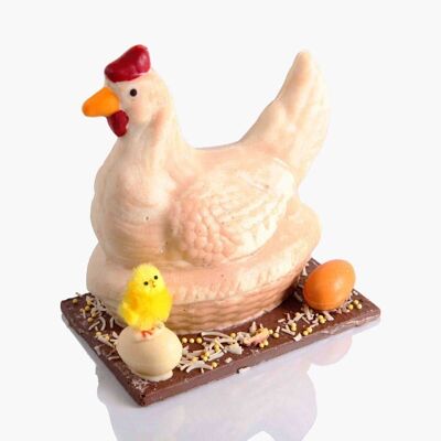 Poule au lait - Figurine animale en chocolat au lait pour Pâques