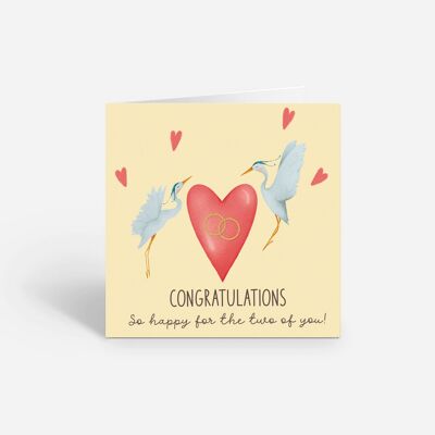 Congratulations - Engagement Card Pastel Yellow