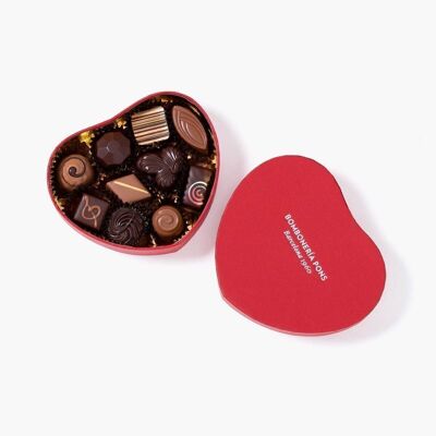 Assorted Chocolate Pralines - Heart Box 150g