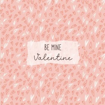 Be My Valentine - Carte à motif coeur 2