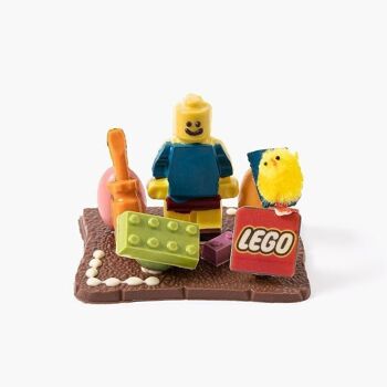 Mini pièces Lego en chocolat. Des Lego comestibles pour Pâques
