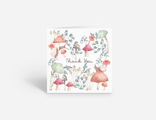 Thank You Card - Floral Art