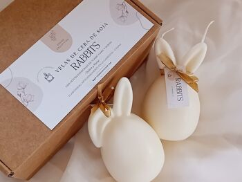 Bougies lapin de Pâques ylang-ylang et jasmin (pack de 2 uni) 5